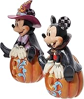 Vista 3 de Enesco Disney Traditions by Jim Shore - Figura de Halloween de Mickey y Minnie Mouse, 7.25 pulgadas, multicolor