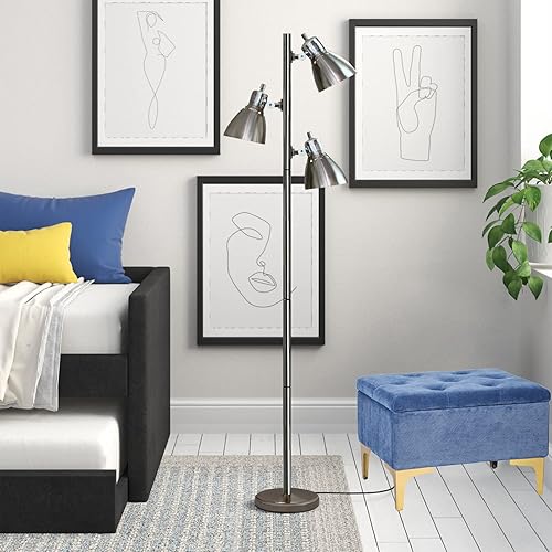 Miniatura 2 de Homebeez Mesa de centro otomana rectangular contemporánea de 19.7 pulgadas con patas de metal dorado, color azul