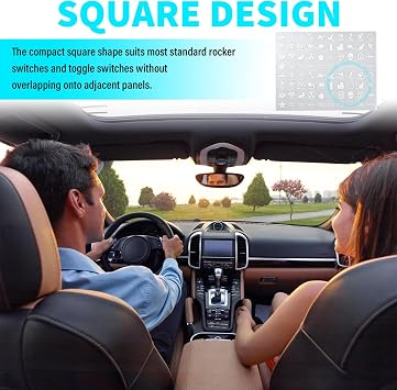 400PCS Switch Panel Stickers Set,Funny Car Button Stickers