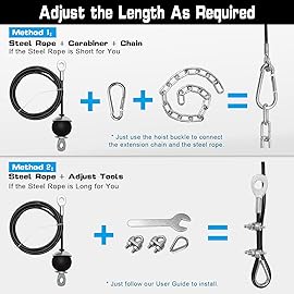 SERTT Weight Cable Pulley System Gym, Upgraded Cable Pulley Attachments for Gym LAT Pull Down, Biceps Curl, Tricep, Arm Workouts - Weight Pulley System Home Gym Add On Equipment