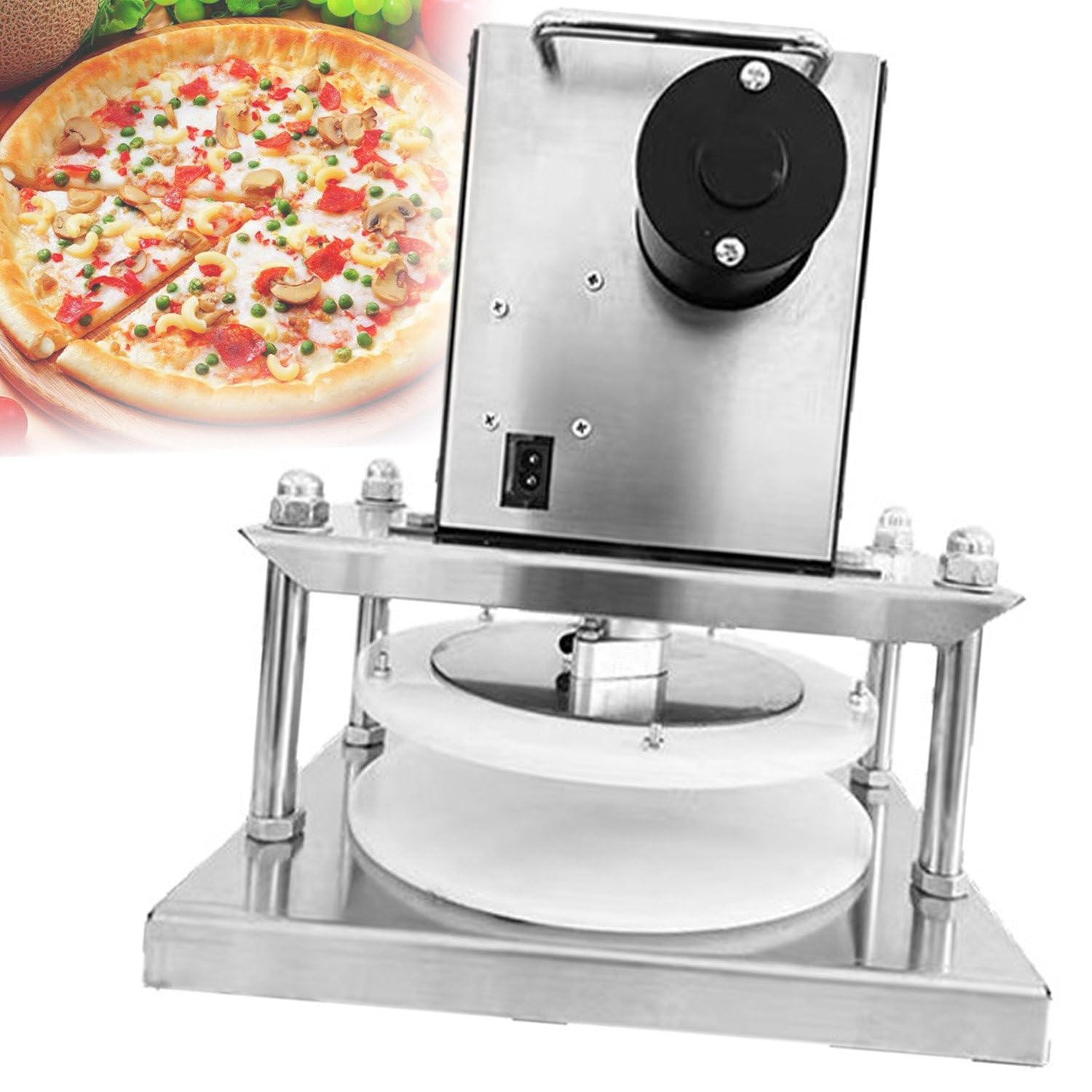 Elektryczna prasa do ciasta na pizzę, 110 V/220 V elektryczna prasa komercyjna, spłaszczarka do ciasta, prasa do ciasta na pizzę, do użytku domowego/restauracyjnego/piekarniczego 22Model