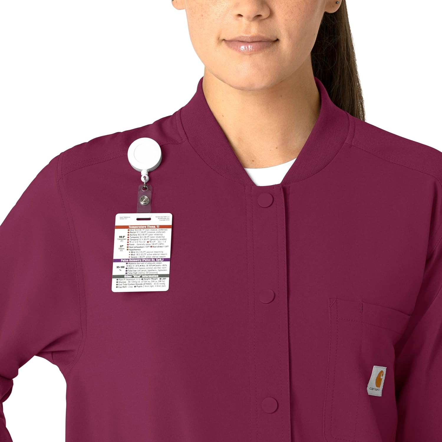 Carhartt Scrubs C81023 Women's Rugged Flex® Modern Fit Bonded Fleece Ja - Image 5