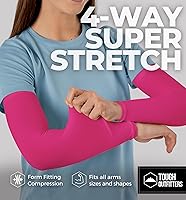 Vista 36 de Mangas de brazo de protección solar UV para hombres y mujeres, manga de enfriamiento de compresión deportiva UPF 50, base de cáncer de piel