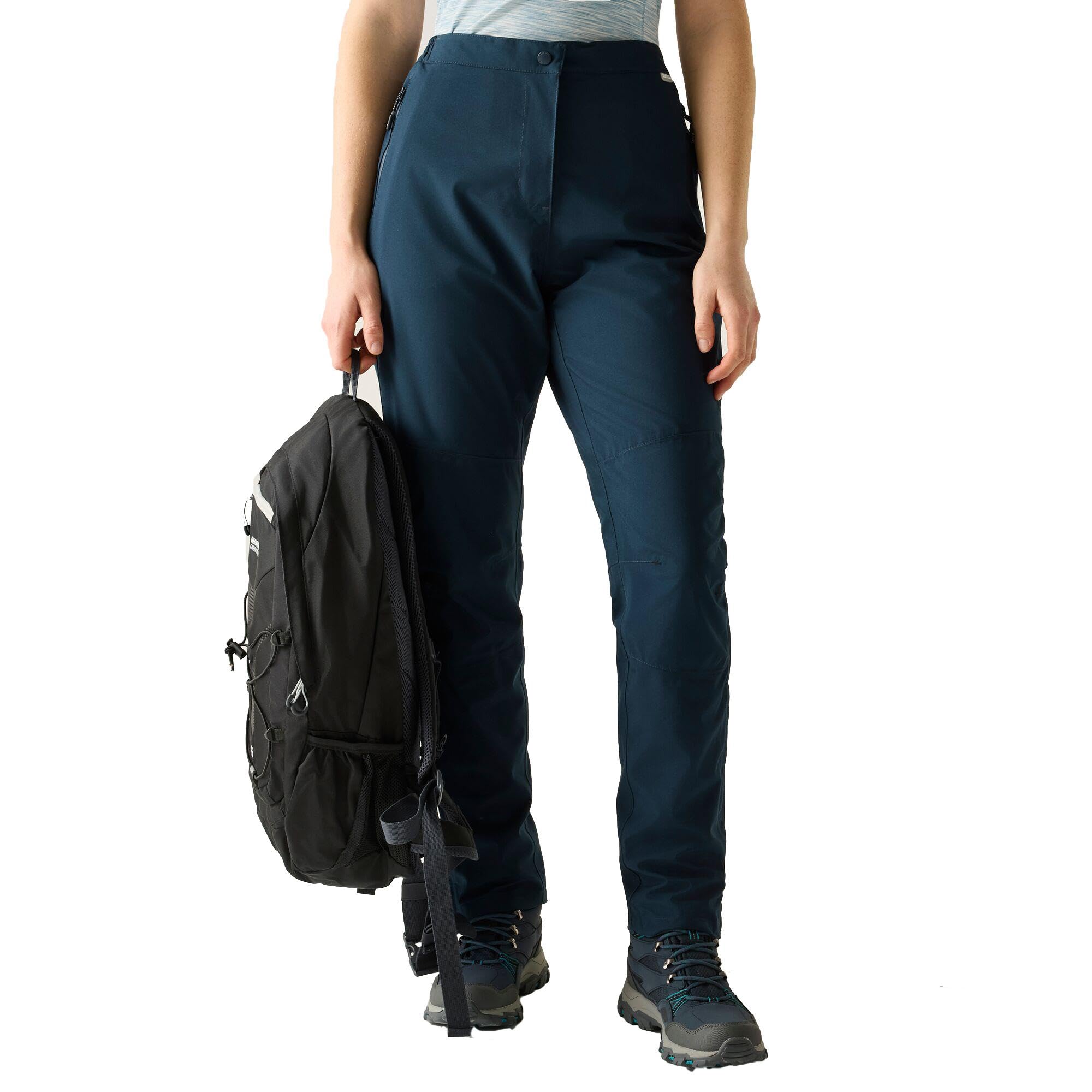 Regatta Pantaloni Impermeabili Elasticizzati Highton da Donna, Leggeri e Traspiranti, con Protezione dalla Pioggia