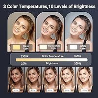 Vista 4 de APEXEL Kit de iluminación de video fotográfico, luces LED regulables de 5600 K USB para grabación de video con soporte de trípode ajustable