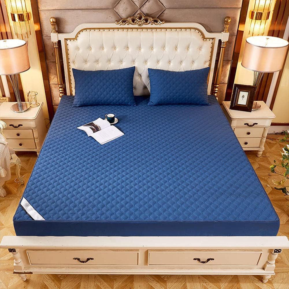 Zippered Mattress Encasement 6 Side Protection Breathable Waterproof Mattress Storage Bag for Moving Storage Reusable Cover Thick Mattress Protection (Blue 120 * 200cm+20cm)