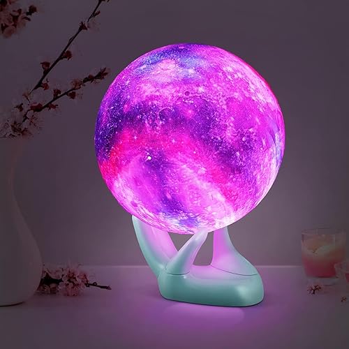 16TUYOUTU 16 Colors Moon LampLava LampMoon Night Lights for KidsGalaxy Lamp3D Moon Lights for BedroomBedroom Gift for Kids Boys Girls Birthday