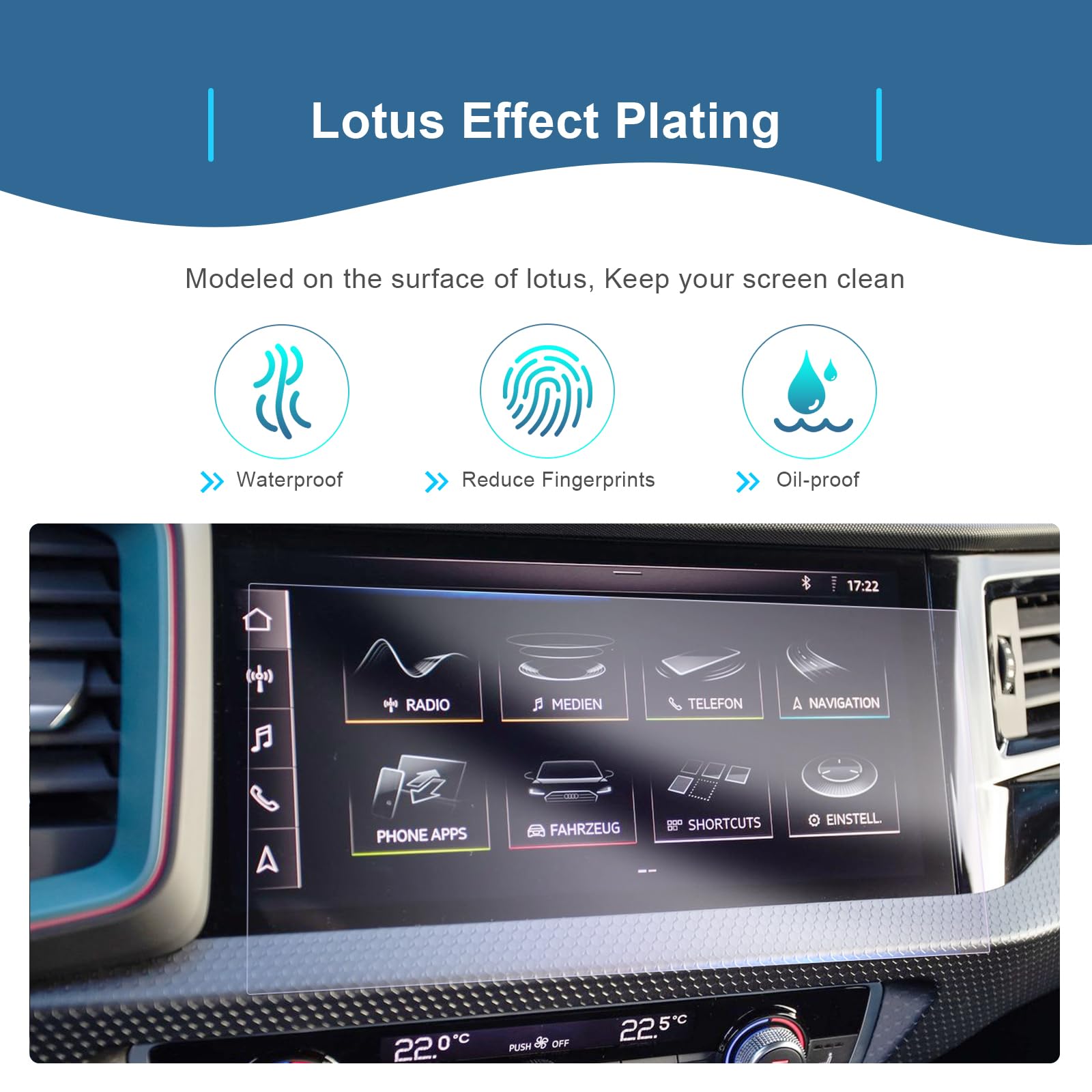 Pellicola Protettiva Opaca Per Audi A4 B9 2017 MMI Navigation Plus - Anti-Riflesso E Anti-Impronte (2 Pezzi) - Foto 8