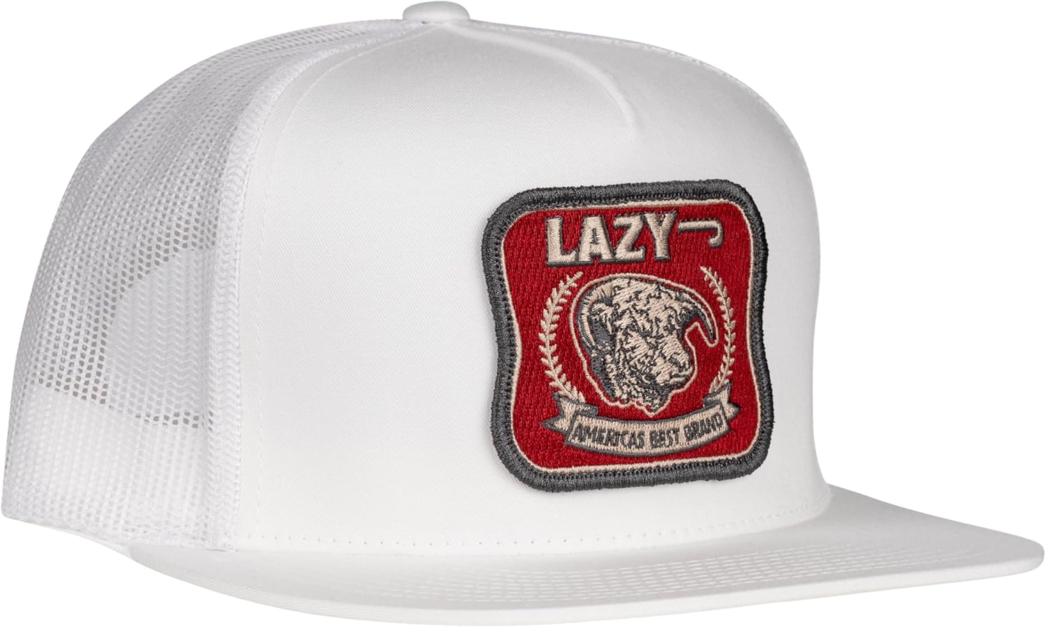 Lazy J Ranch America's Best Patch Classic Rope Trucker Hat- Adjustable Unisex Country Hats, Vintage Trucker Hat