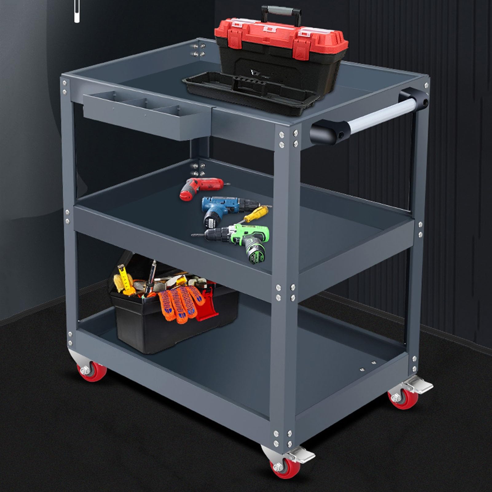 Carrello Di Trasferimento For Rastrelliera Portautensili, Carrello Con Ruote, Carrello Portautensili Meccanico, Cassetta Portautensili Multifunzione, Carrello Di Servizio For Organizzatore Di Utensili