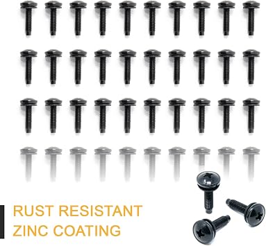 Rack Screws 10-32 and12-24 Screws [50pk]. Use 12/24 or 10/32 Rack Screws as Rack Mount Screws, Server Rack Screws, Network Rack Screws, Rack Screws Audio and Rackmount Screws. Incl Nylon Rack Washers