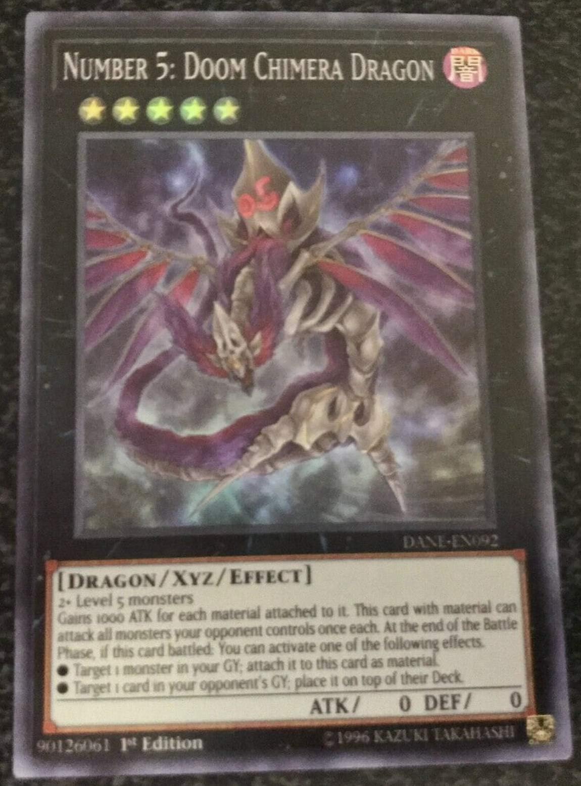 Yu-Gi-Oh! - Number 5: Doom Chimera Dragon - DANE-EN092 - Super Rare - 1st Edition - NM/M