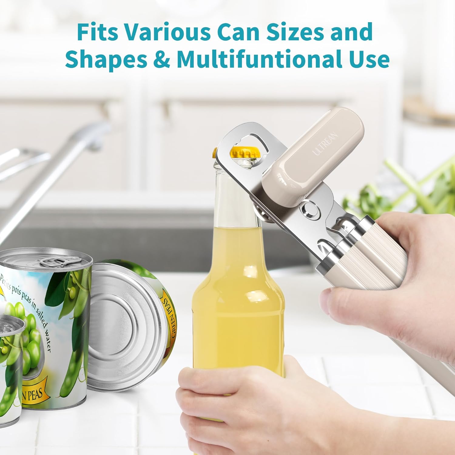 Ultrean 2 Slice Toaster & Manual Can Opener Bottle Opener