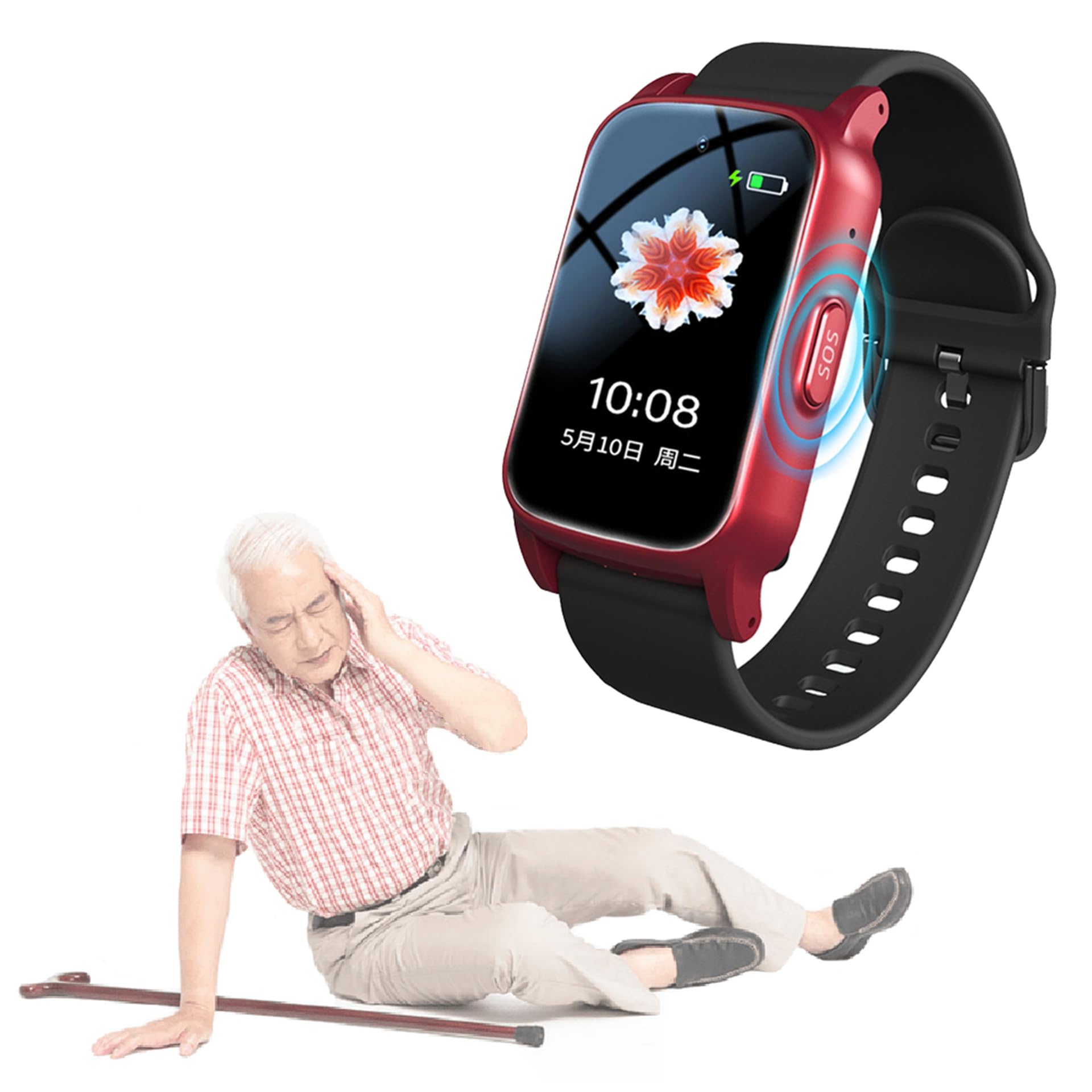 Orologio Anticaduta Per Anziani Con GPS, SOS, Videochiamata E Monitoraggio Salute – Impermeabile, Batteria 8000mAh