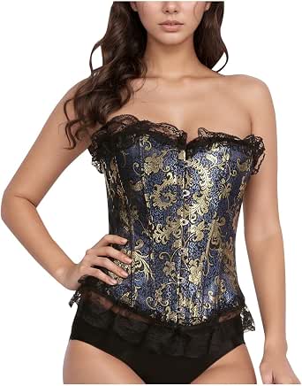 Corset Bustier Satin Noir Gothique - Serre Taille, Sous La Poitrine - Neuf Avec étiquettes