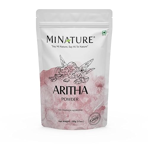 Polvo ArithaReetha de mi nature Soapnut Sapindus Mukorossi para cabellos sedosos  Para el cuidado del cabello a base de hierbas  Natural sin