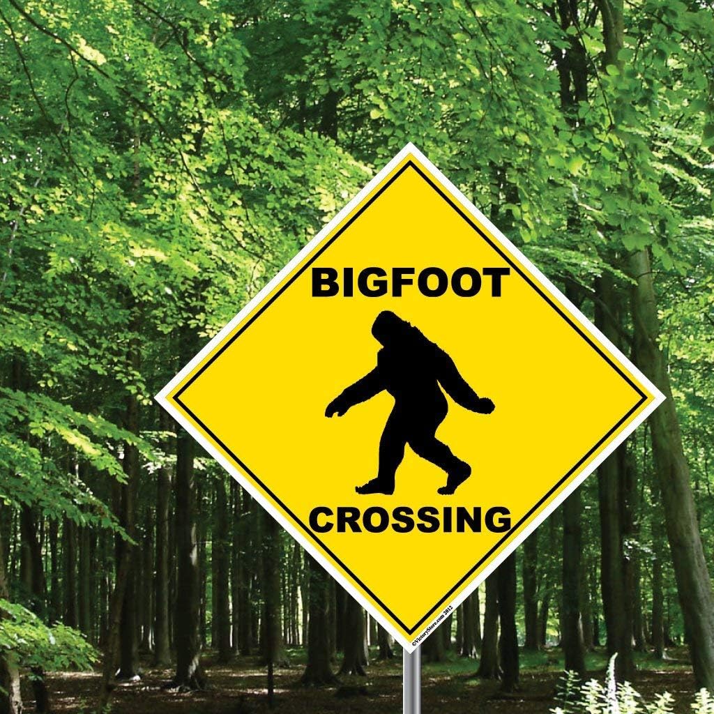 VictoryStore Outdoor Signs - Bigfoot Crossing Sign - 22 inches Corrugated Plastic Diamond Shaped
