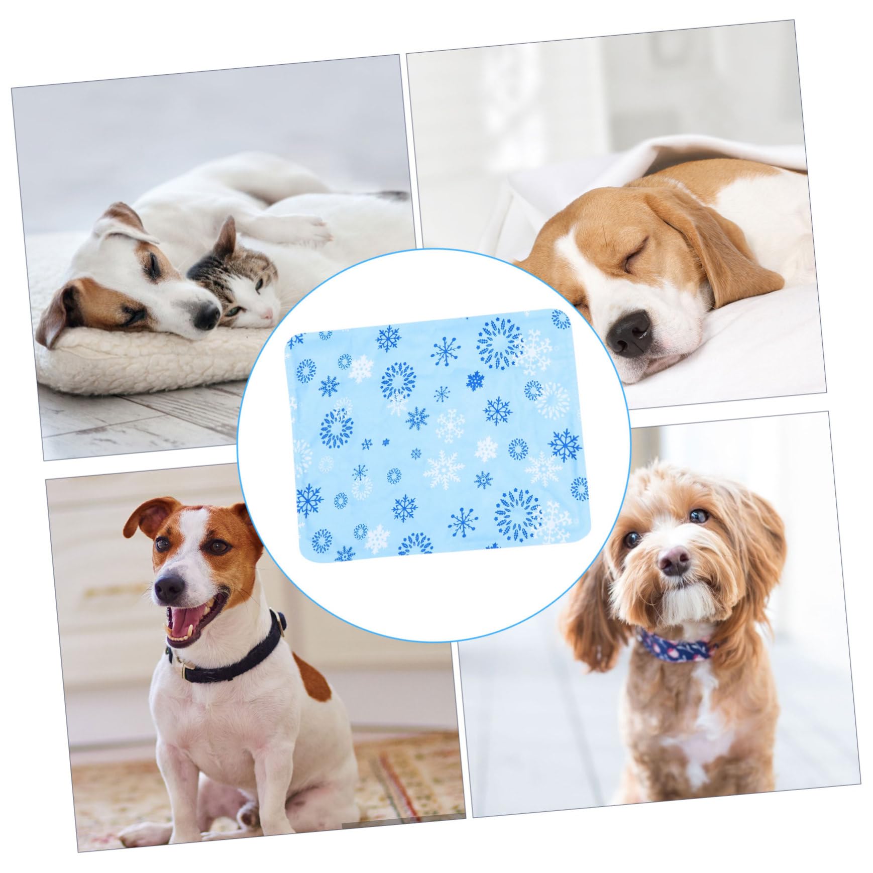 Didiseaon Tappetino Refrigerante per Cani Tappetino Auto-refrigerante in Gel Adatto per Uso Interno ed Esterno Facile da Piegare e Riporre