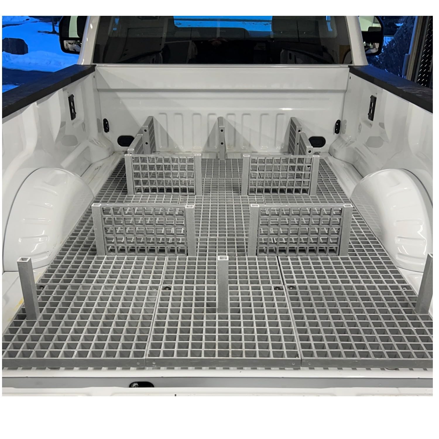 View 1 of **PARTS ONLY** Keyfit Tools Truck Bed Organizer Gridius-Maximus (1 Set) Professional Contractor Grade Cargo System Modular Divider Trunk SUV Trailer Expandable Storage Secure Loads Custom Ridged Upgrade Net Or Bar