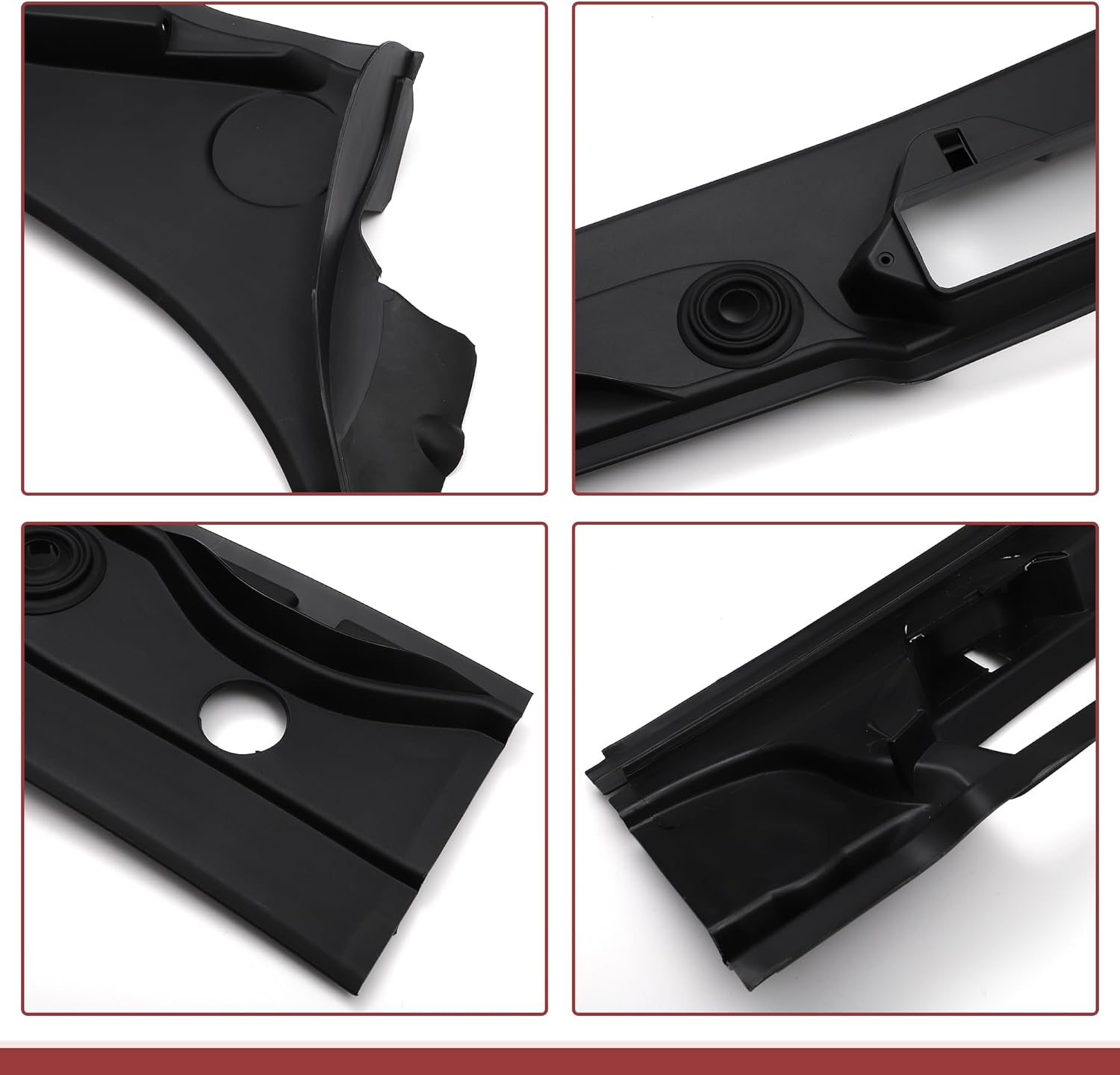 1 Pcs Windshield Wiper Cowl Cover for BMW 335i 2007-2013 Windshield Cowl Replacement No.51717161033 Black Plastic