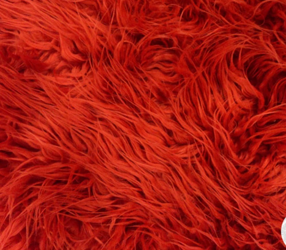 Faux/Fake Fur Mongolian Fabric Sold by The Yard (Beige)