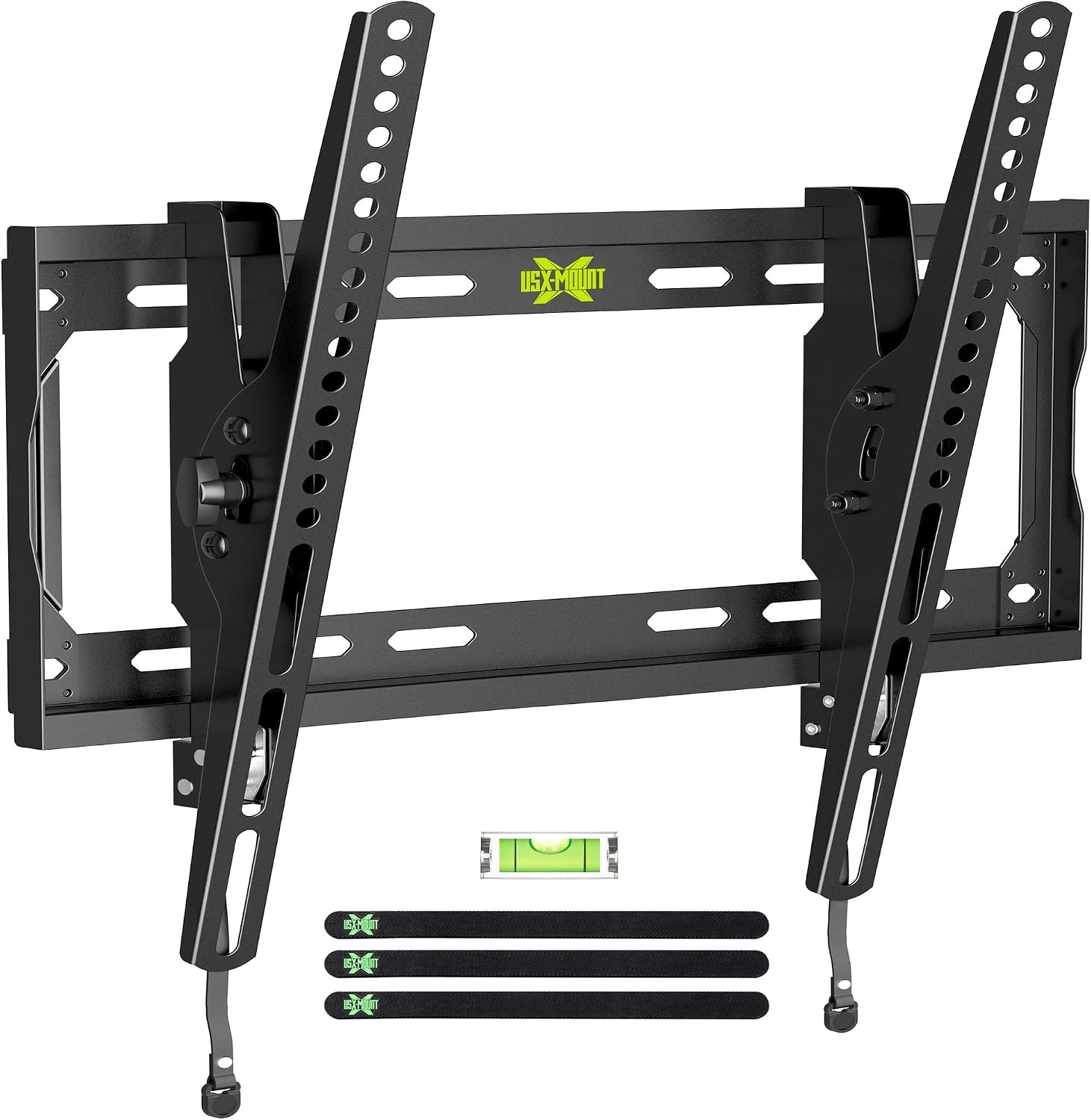 USX MOUNT Tilting TV Wall Mount, TV Mount for Most 26-55 Inch LED, LCD 4K TVs, TV Bracket with +12°/-12° of Tilt, Fits Max VESA 400x400 and Weight Capacity up to 99lbs, Space Saving for 12", 16" Stud