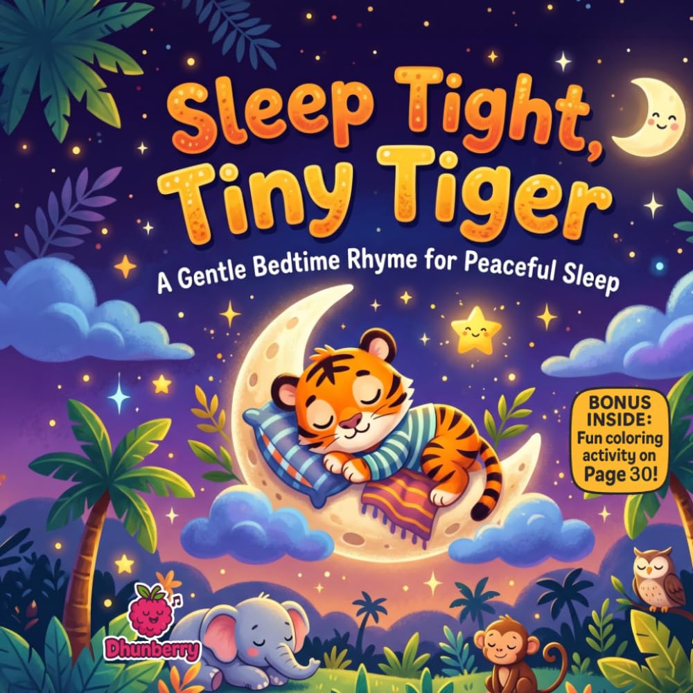 Sleep Tight, Tiny Tiger: A Gentle Bedtime Rhyming Story for Calm Nights and Peaceful Sleep