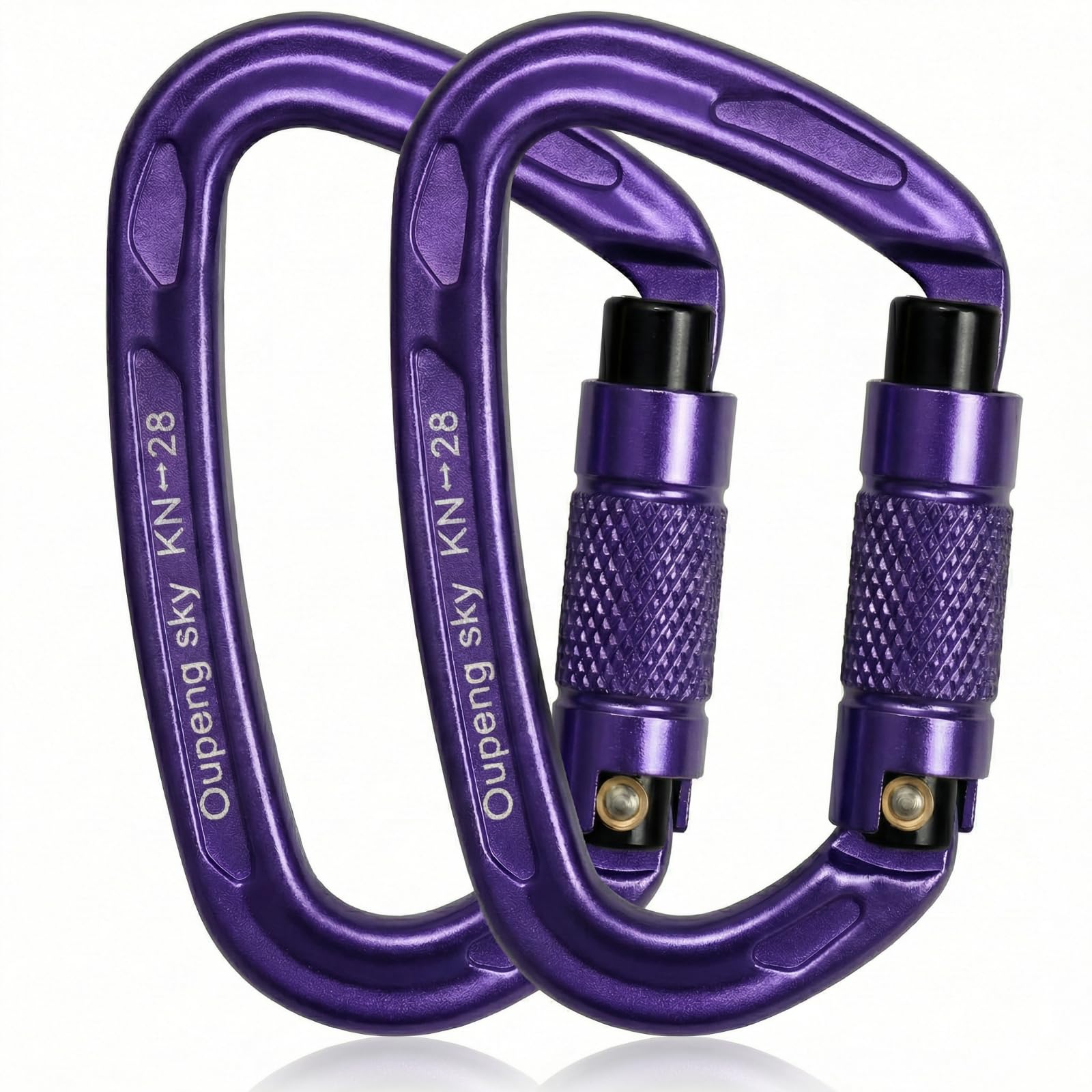 Oupeng sky Auto Locking Carabiner Clips - 28KN (6172lbs) Heavy Duty Caribeaners, Large Carabiner Clip for Keychains，Hammock，Camping, Gym, Hiking, Outdoor ，Dog Leash