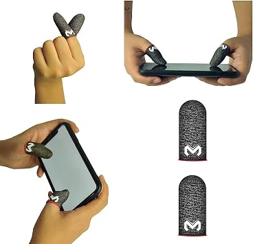 Finger Sleeves For Mobile Gaming, 2 Pack Pubg Finger Thumb Sleeves For Gaming Gloves, Mobile Gaming Accessories Sweatproof Silky Perfect Touch Response - Great Fit For Thumbs And Fingers