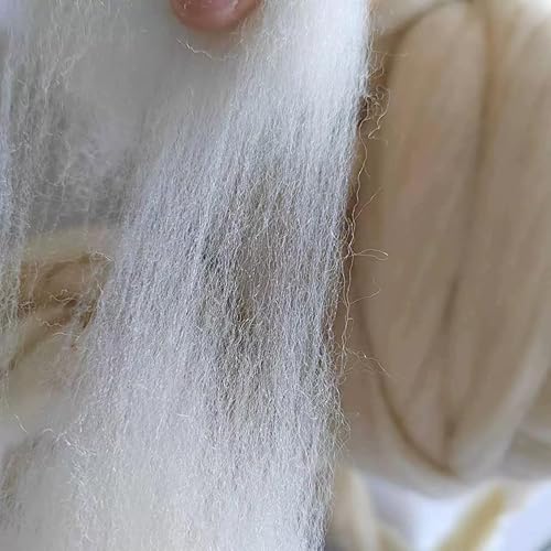 Miniatura 8 de iMongol - Relleno de lana de cordero cardado para fieltro de aguja, juguetes de punto, manualidades, creaciones brillantes, relleno de almohada,