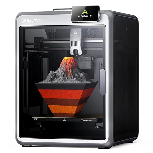 Creality K2 3D Printer, Multicolor Printing Need CFS, Max 600mm/s Printing Speed, Smart Auto Leveling & Al Camera, Next-Gen Direct Drive Extruder, 95% Pre-Assemble, Build Volume 260 * 260 * 260mm - Creality K2