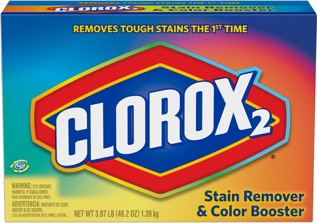 Clorox 2 Laundry Stain Remover and Color Booster Powder, 49.2 Ounces Health