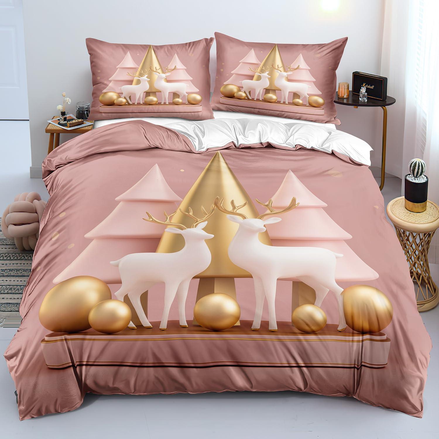 Housse de couette d'hiver 240x220 facile d'entretien en microfibre zippée sans repassage