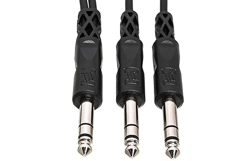Miniatura 4 de Hosa Cable CYS-103 Y, 14 de pulgada TRS a doble 14 en TRS, 3 pies