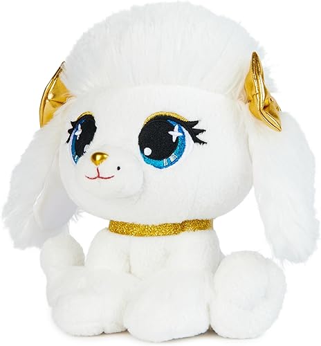 Miniatura 3 de P.Lushes - Peluches de moda de diseñador, cachorro caniche Catalina Monroe de alta calidad, color blanco y dorado, 6 pulgadas