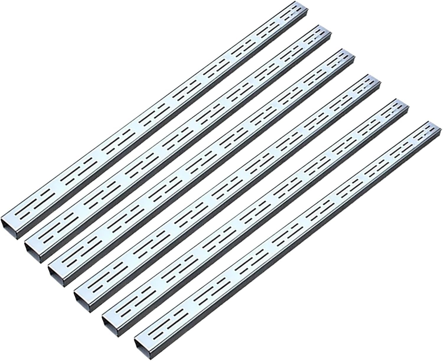 Caniveau étroit pour cour et garage kit de 6 grilles inox pour protéger la maison