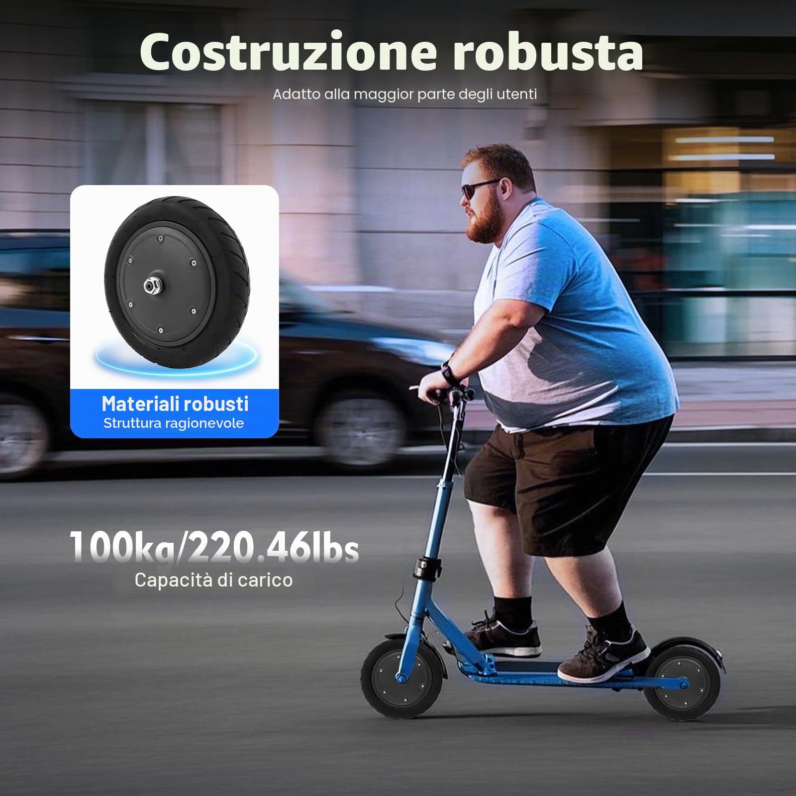 Motore per scooter elettrico 350 W 600 giri/min - Motore senza spazzole 36 V - Pneumatico per ruota elettrica - Capacità di carico di 100 kg - Per la maggior parte degli scooter, scooter elettrici