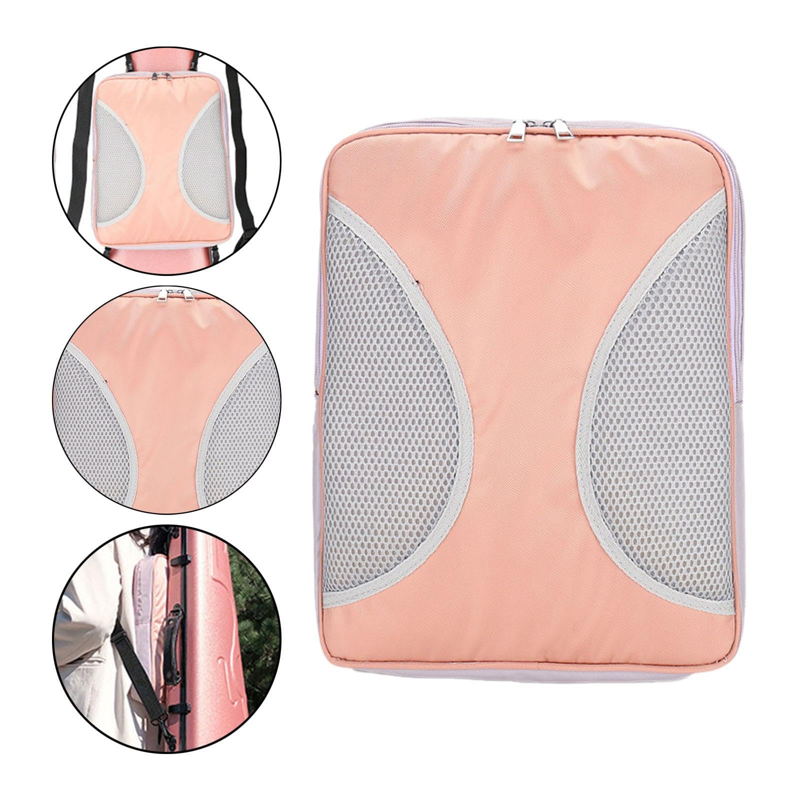 Colcolo Musiknoten Tasche Instrumententasche Musikständertasche Notentasche Nylon Wasserdicht Tragetasche mit Schultergurt für Musiker Transport, ROSA