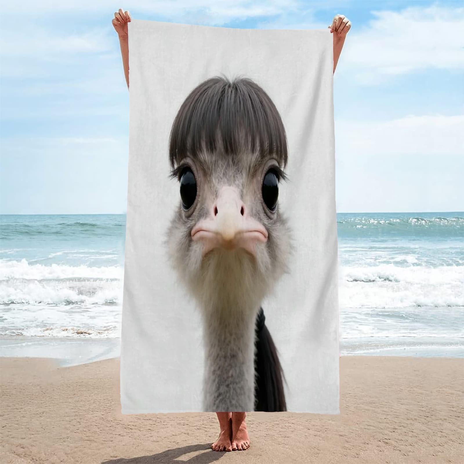 Ręcznik plażowy 200 x 200 śliczny bukiet frędzli, duży ręcznik plażowy z mikrofibry, szybkoschnący, ultra lekki, bez piasku, ręcznik plażowy