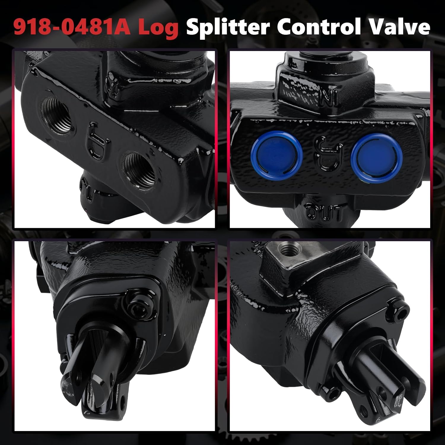 918-0481A Log Splitter Control Valve Compatible with Dirty Hand Tools MTD Cub Cadet LS27 LS27T LS33T 522LS 831LS Replace 917-0899 718-0481 718-0481-0637 717-0899 717-0899-0483
