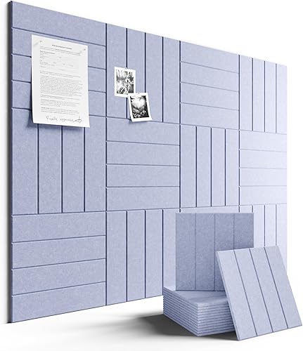 Miniatura 46 de FLUXYNARA - Tablero de anuncios de fieltro 48 x 36 pulgadas, alternativa al corcho, paquete de 12, 70 lengüetas adhesivas, panel de pared grueso