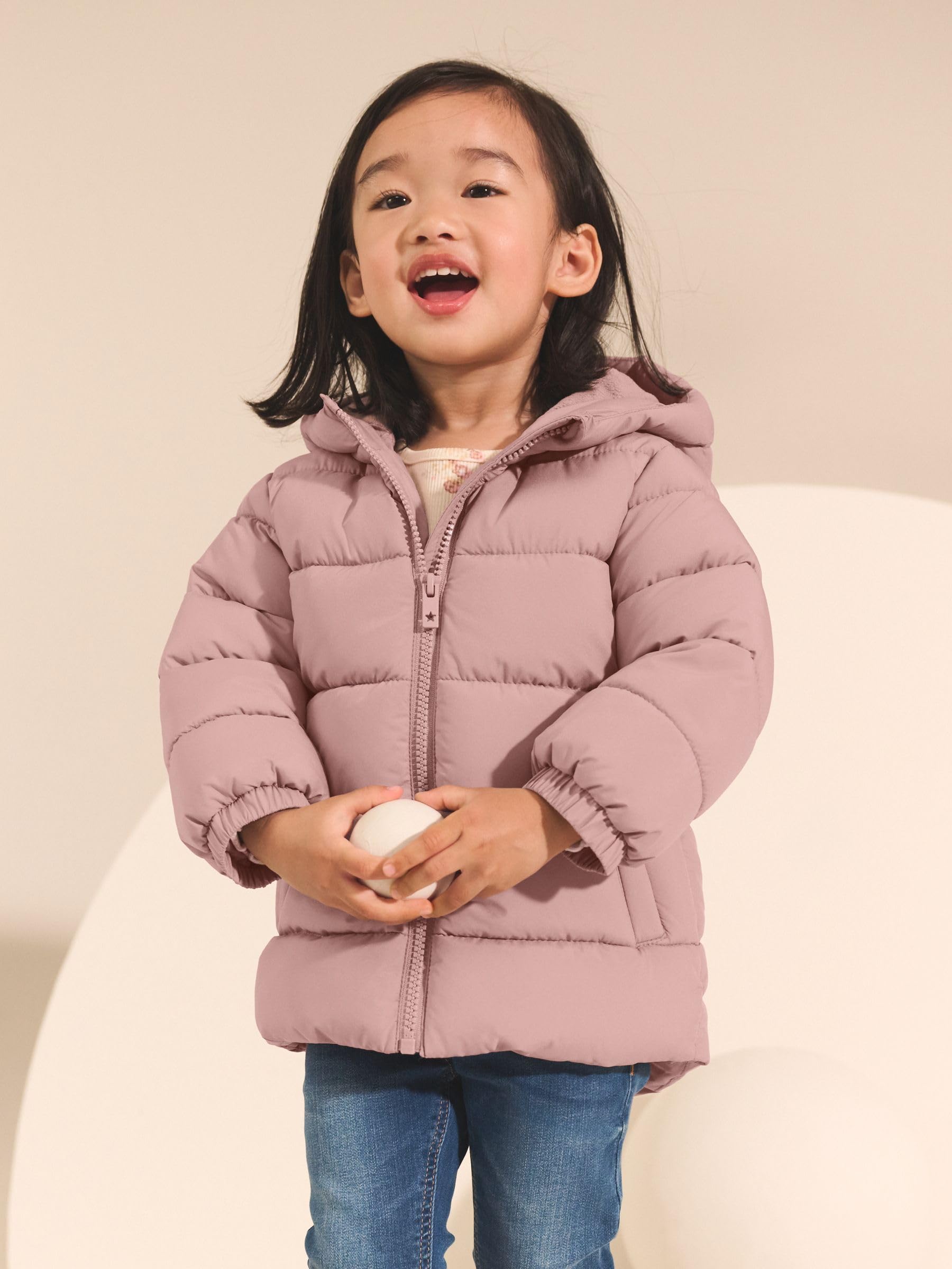 NEXT Niñas Abrigo acolchado impermeable con capucha y forro polar
