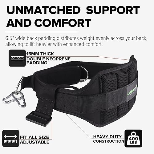 Miniatura 2 de Cinturón para cinturón para sentadillas, cinturón de inmersión con peso, resistente con soporte estructurado de espalda y compatible con máquina de