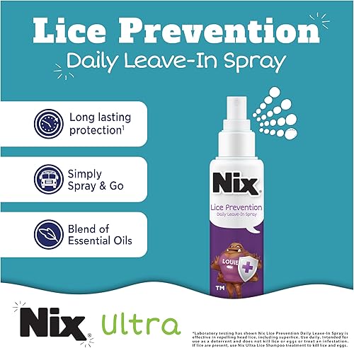 Miniatura 11 de Nix Spray sin enjuague diario para niños para prevención de piojos, protección de larga duración, repele superpiojos, 6 onzas líquidas