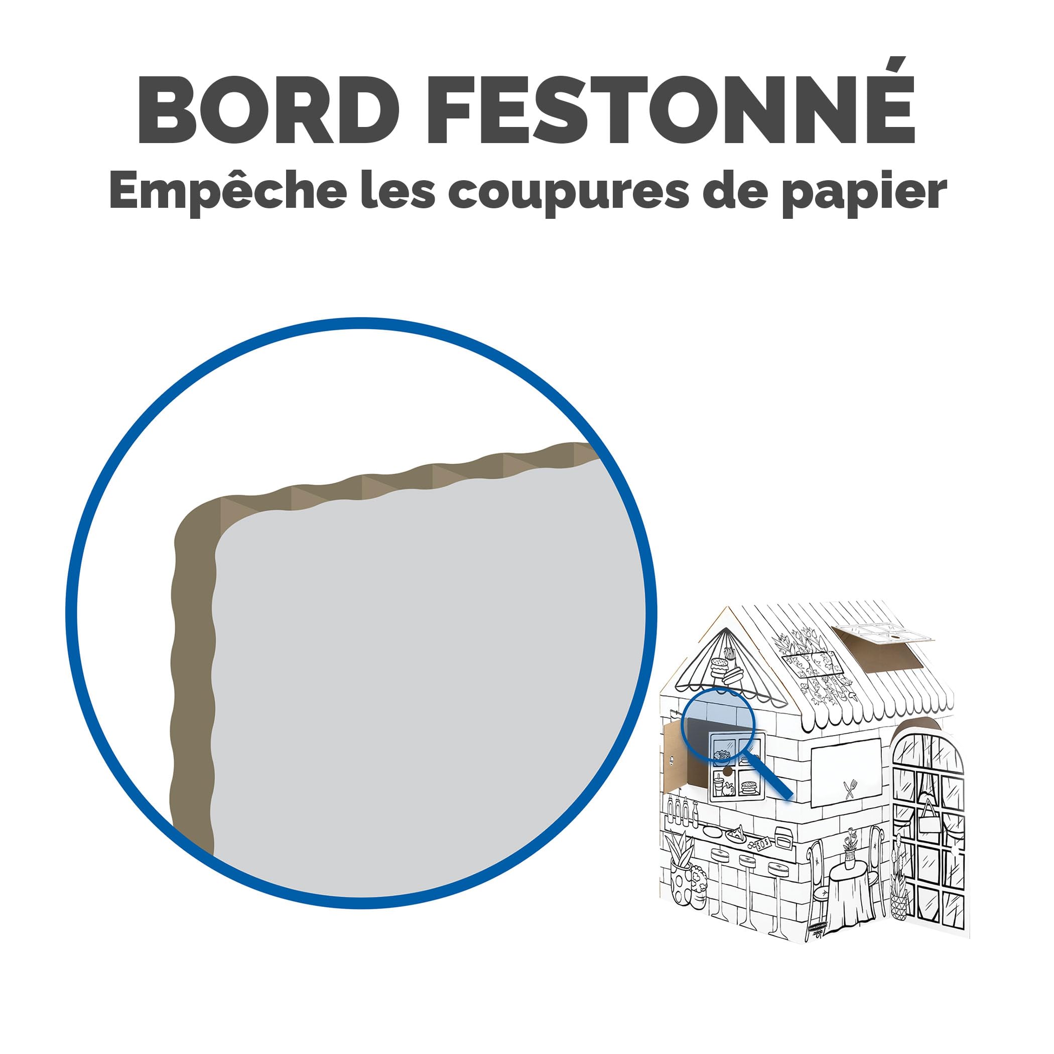 BANKERS BOX® At Play – Cabane en Carton Restaurant pour Enfants – Café Créatif à Colorier – Certifiée FSC & 100% Recyclable – Jouet Cabane d’Intérieur (Taille XL – (‎81.3x81.3x121.3cm) – Dès 3 Ans