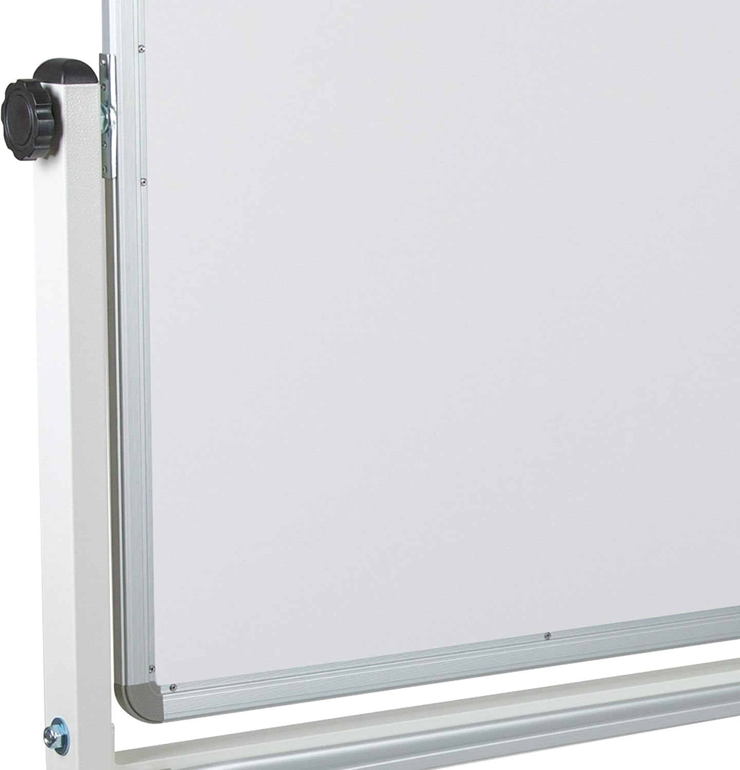 EMMA + OLIVER 53" W x 62.5" H Double-Sided Mobile White Board with Pen Tray