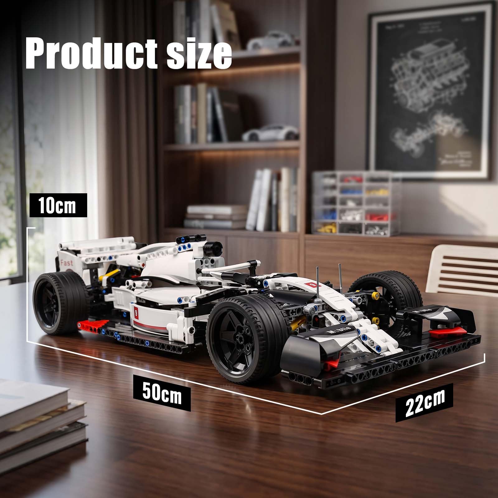 Mould King Technik Bausteine Formel Eins Technik Sportwagen Modellbausat, 1698 Klemmbausteine Konstruktionsspielzeug MOC Bausatz Spielzeug, Kompatibel mit Irgendeine Marke Spielzeug