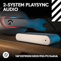 Vista 2 de Logitech G Astro A20 X Lightspeed - Auriculares inalámbricos para juegos para PS5, Xbox, Switch, PC con audio PLAYSYNC de 2 sistemas, Bluetooth