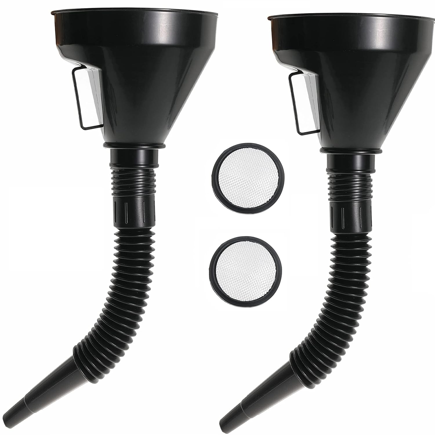Embudo Flexible Para Autos Embudo De Aceite De Boca Ancha Con Manguera De Boquilla De Extensión Flexible Con Asa, Filtro De Pantalla De Malla Para Automoviles Motocicletas Embudo Pequeño