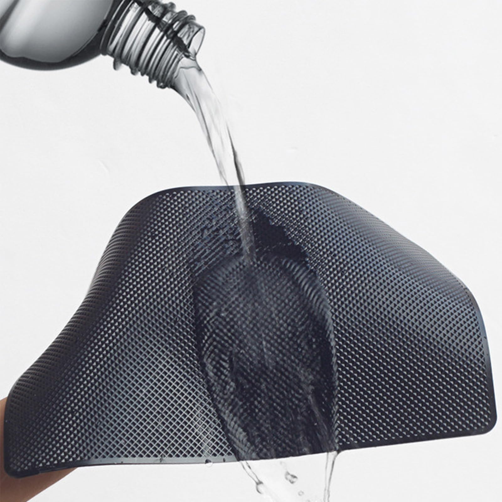 JIMISHA Tappetino Antiscivolo per cruscotto, Tappetino Auto cruscotto Anti-Scivolo, Antiscivolo Mat per telefoni cellulari, Occhiali da Sole e Chiavi, 6.3 x 5.12 inch, 2 Pezzi